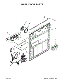 04 - Inner Door Parts parts for Whirlpool Dishwasher WDT710PAYE6 from AppliancePartsPros.com