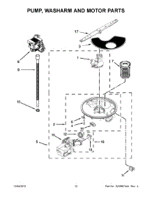 07 - Pump, Washarm And Motor Parts parts for Whirlpool Dishwasher WDT710PAYE6 from AppliancePartsPros.com