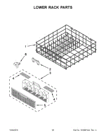 11 - Lower Rack Parts parts for Whirlpool Dishwasher WDT710PAYE6 from AppliancePartsPros.com