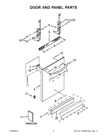 02 - Door And Panel Parts parts for Whirlpool Dishwasher WDT710PAYH6 from AppliancePartsPros.com