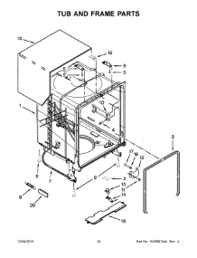 06 - Tub And Frame Parts parts for Whirlpool Dishwasher WDT710PAYM6 from AppliancePartsPros.com
