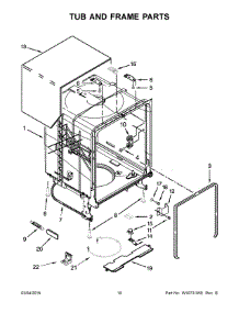 06 - Tub And Frame Parts parts for Whirlpool Dishwasher WDT720PADE0 from AppliancePartsPros.com
