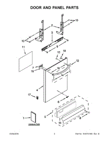 02 - Door And Panel Parts parts for Whirlpool Dishwasher WDT720PADM0 from AppliancePartsPros.com