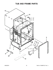 06 - Tub And Frame Parts parts for Whirlpool Dishwasher WDT720PADW2 from AppliancePartsPros.com