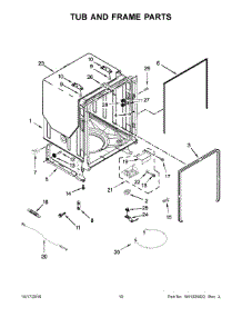 06 - Tub And Frame Parts parts for Whirlpool Dishwasher WDT780SAEM2 from AppliancePartsPros.com