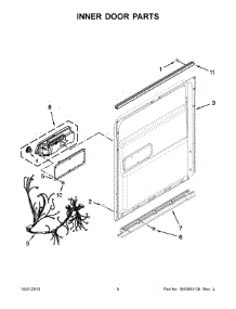 04 - Inner Door Parts parts for Whirlpool Dishwasher WDT790SAYB3 from AppliancePartsPros.com