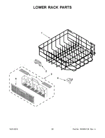 11 - Lower Rack Parts parts for Whirlpool Dishwasher WDT790SAYB3 from AppliancePartsPros.com