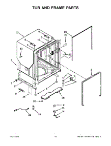 06 - Tub And Frame Parts parts for Whirlpool Dishwasher WDT790SAYM3 from AppliancePartsPros.com
