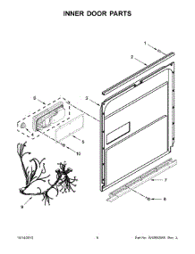 04 - Inner Door Parts parts for Whirlpool Dishwasher WDT790SLYM3 from AppliancePartsPros.com