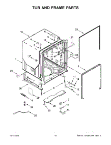 06 - Tub And Frame Parts parts for Whirlpool Dishwasher WDT790SLYM3 from AppliancePartsPros.com
