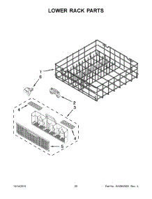 11 - Lower Rack Parts parts for Whirlpool Dishwasher WDT790SLYM3 from AppliancePartsPros.com