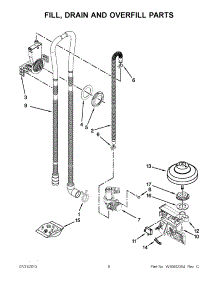 04 - Fill, Drain And Overfill Parts parts for Whirlpool Dishwasher WDT790SLYW2 from AppliancePartsPros.com