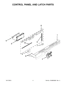 03 - Control Panel And Latch Parts parts for Whirlpool Dishwasher WDT910SSYB3 from AppliancePartsPros.com