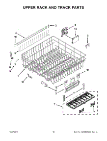 10 - Upper Rack And Track Parts parts for Whirlpool Dishwasher WDT910SSYM3 from AppliancePartsPros.com