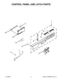 03 - Control Panel And Latch Parts parts for Whirlpool Dishwasher WDT920SADH2 from AppliancePartsPros.com
