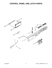 03 - Control Panel And Latch Parts parts for Whirlpool Dishwasher WDT920SADM1 from AppliancePartsPros.com