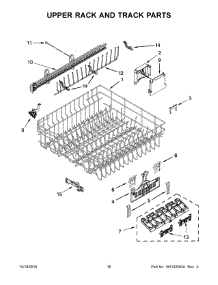 09 - Upper Rack And Track Parts parts for Whirlpool Dishwasher WDT920SADM3 from AppliancePartsPros.com