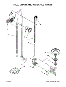 05 - Fill, Drain And Overfill Parts parts for Whirlpool Dishwasher WDT970SAHB0 from AppliancePartsPros.com