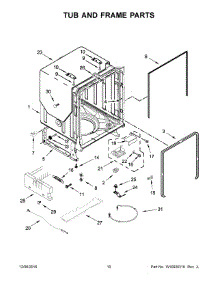 06 - Tub And Frame Parts parts for Whirlpool Dishwasher WDT995SAFM0 from AppliancePartsPros.com