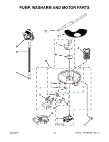 07 - Pump, Washarm And Motor Parts parts for Whirlpool Dishwasher WDTA50SAHV0 from AppliancePartsPros.com