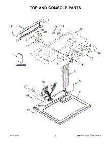 02 - Top And Console Parts parts for Whirlpool Laundry Center WED4616FW0 from AppliancePartsPros.com