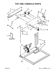 02 - Top And Console Parts parts for Whirlpool Dryer WED4800XQ4 from AppliancePartsPros.com