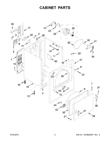 03 - Cabinet Parts parts for Whirlpool Dryer WED4810EW1 from AppliancePartsPros.com
