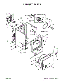 03 - Cabinet Parts parts for Whirlpool Dryer WED4815EW0 from AppliancePartsPros.com