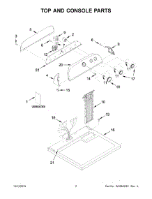 02 - Top And Console Parts parts for Whirlpool Dryer WED4815EW1 from AppliancePartsPros.com