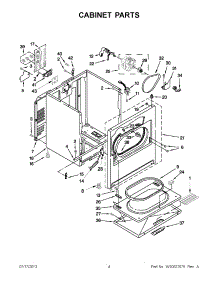 02 - Cabinet Parts parts for Whirlpool Dryer WED4850BW0 from AppliancePartsPros.com