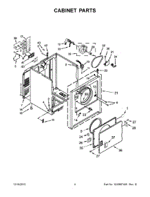 03 - Cabinet Parts parts for Whirlpool Dryer WED4890BW0 from AppliancePartsPros.com