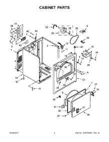 03 - Cabinet Parts parts for Whirlpool Laundry Center WED4975EW0 from AppliancePartsPros.com