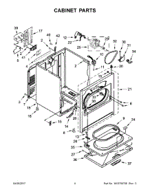 03 - Cabinet Parts parts for Whirlpool Laundry Center WED49STBW0 from AppliancePartsPros.com