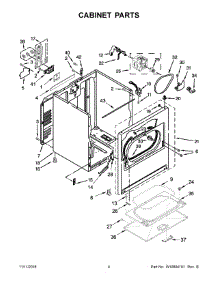 03 - Cabinet Parts parts for Whirlpool Laundry Center WED49STBW1 from AppliancePartsPros.com