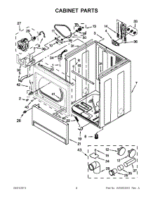 02 - Cabinet Parts parts for Whirlpool Dryer WED5800BC0 from AppliancePartsPros.com