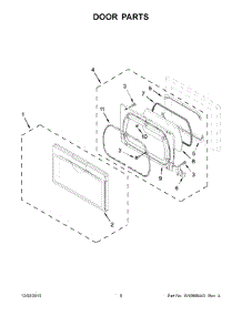 05 - Door Parts parts for Whirlpool Dryer WED5810BW0 from AppliancePartsPros.com