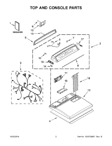 02 - Top And Console Parts parts for Whirlpool Dryer WED7000DW0 from AppliancePartsPros.com