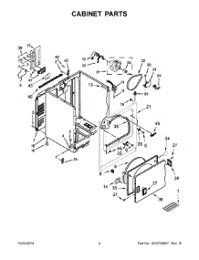03 - Cabinet Parts parts for Whirlpool Dryer WED7000DW0 from AppliancePartsPros.com