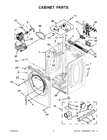 03 - Cabinet Parts parts for Whirlpool Dryer WED72HEDW1 from AppliancePartsPros.com