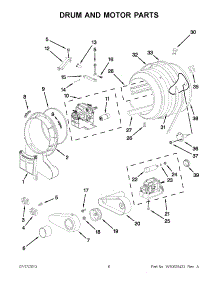 03 - Drum And Motor Parts parts for Whirlpool Dryer WED7500VW1 from AppliancePartsPros.com
