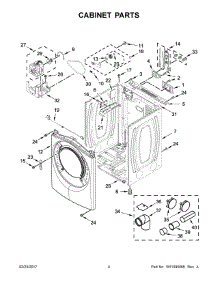 03 - Cabinet Parts parts for Whirlpool Laundry Center WED7540FW0 from AppliancePartsPros.com
