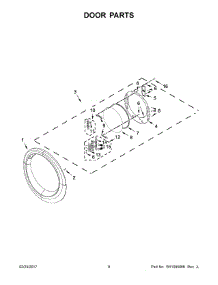 05 - Door Parts parts for Whirlpool Laundry Center WED7540FW0 from AppliancePartsPros.com