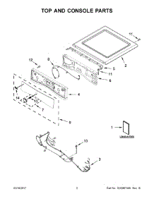 02 - Top And Console Parts parts for Whirlpool Laundry Center WED7590FW0 from AppliancePartsPros.com