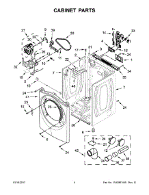 03 - Cabinet Parts parts for Whirlpool Laundry Center WED7590FW0 from AppliancePartsPros.com