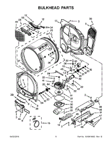 04 - Bulkhead Parts parts for Whirlpool Dryer WED8000BW0 from AppliancePartsPros.com