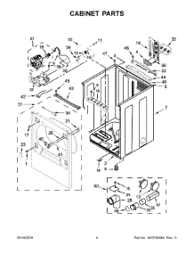 03 - Cabinet Parts parts for Whirlpool Laundry Center WED8000DW1 from AppliancePartsPros.com