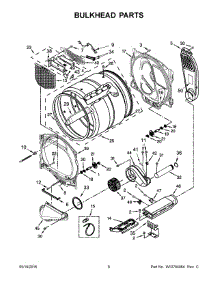 04 - Bulkhead Parts parts for Whirlpool Laundry Center WED8000DW1 from AppliancePartsPros.com
