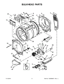 04 - Bulkhead Parts parts for Whirlpool Dryer WED8000DW2 from AppliancePartsPros.com