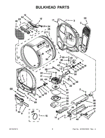 03 - Bulkhead Parts parts for Whirlpool Dryer WED8100BW0 from AppliancePartsPros.com