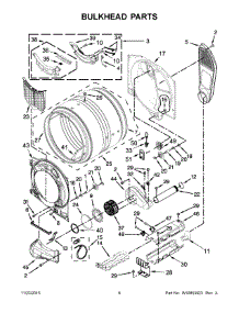 04 - Bulkhead Parts parts for Whirlpool Dryer WED81HEDW1 from AppliancePartsPros.com